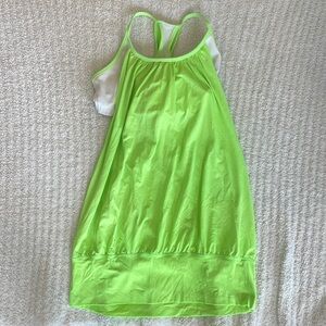 Lululemon Lime green flowy workout tank